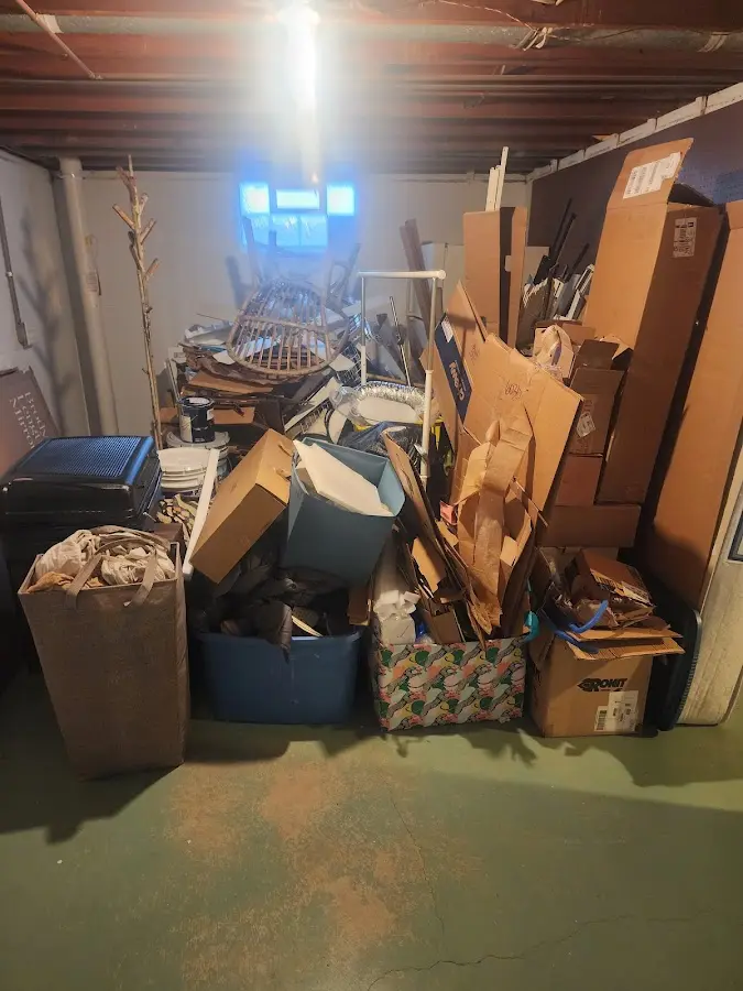 Roll-off dumpster container at job site for Construction Dumpster Rental in Elmwood Park